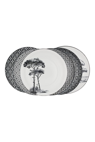 3 platos llanos de porcelana - 26,9 cm