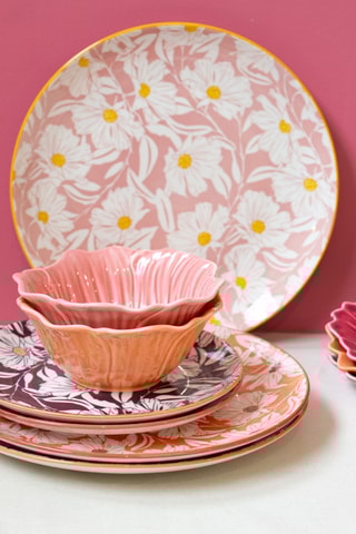 6 platos llanos de porcelana - 27 cm