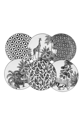 6 platos llanos de porcelana - 27 cm