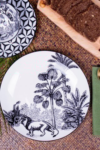 6 platos llanos de porcelana - 27 cm