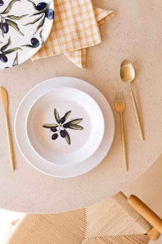 6 platos llanos de cerámica - 20 cm