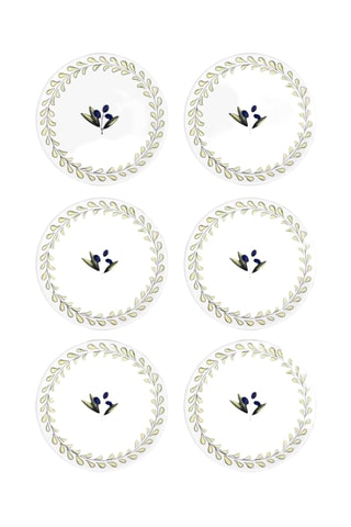 6 platos llanos de cerámica - 20 cm