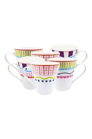 6 tazas de porcelana - 34 cl