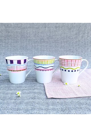 6 tazas de porcelana - 34 cl