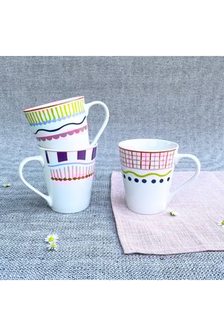 6 tazas de porcelana - 34 cl