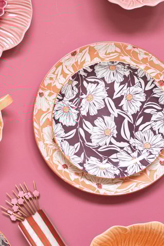 6 platos llanos de porcelana - 20,3 cm