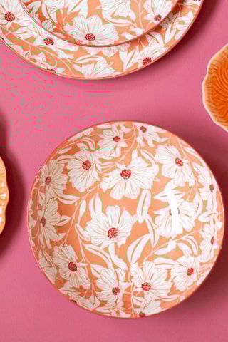 6 platos hondos de porcelana - 21 cm