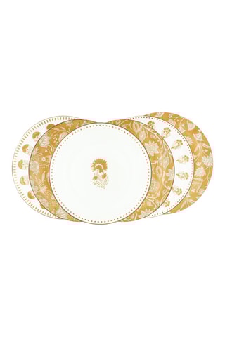 6 assiettes plates en porcelaine - 26 cm