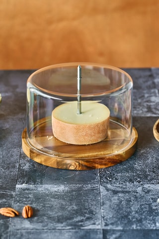 Juego para queso de madera y acero inoxidable - 20 cm