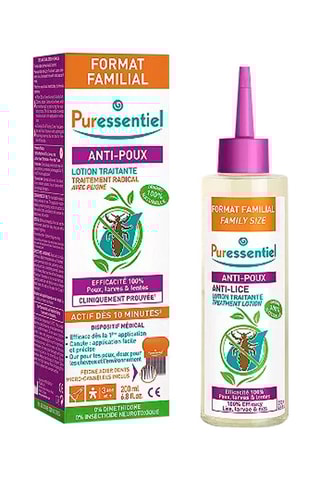 Lozione antipidocchi con pettine - Formato famiglia - 200 ml