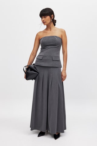 Top bustier - Grigio scuro