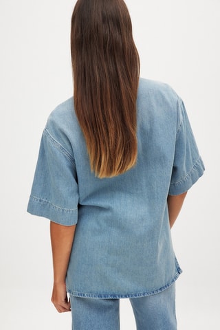 Camicia in jeans - Celeste