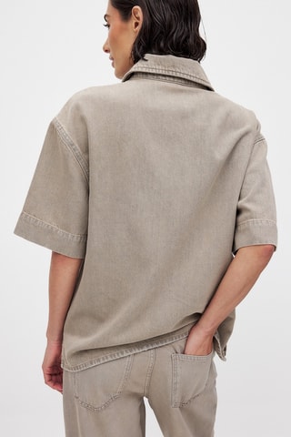 Camicia in jeans - Beige