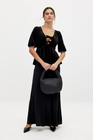 Top in velluto - Nero