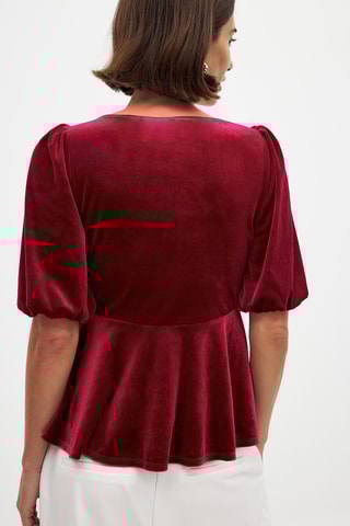 Top in velluto - Rosso