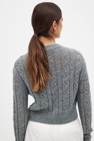 Cardigan - Grigio chiaro melange