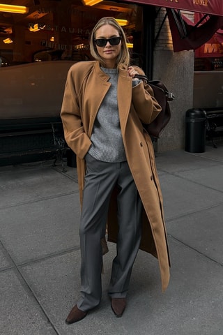 Pantaloni straight - Grigio scuro