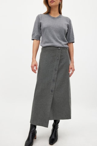 Gonna lunga - Grigio scuro melange