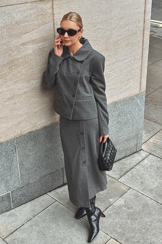 Gonna lunga - Grigio scuro melange