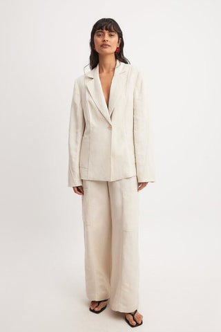 Giacca in lino - Beige chiaro