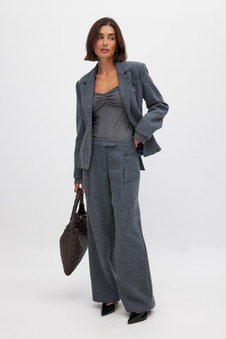 Pantaloni straight - Grigio scuro