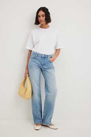 Jeans larghi - Celeste