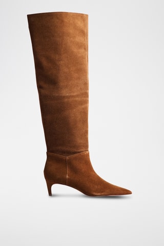 Stivali in pelle scamosciata - Marrone