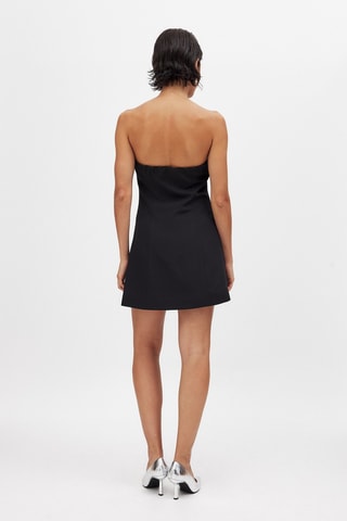 Abito a camicia bustier - Nero