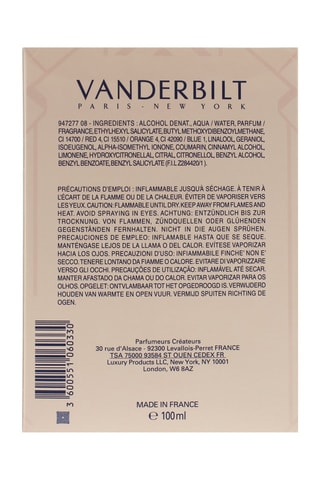 Miss Vandervilt Gloria Vanderbilt - Eau de toilette 100 ml