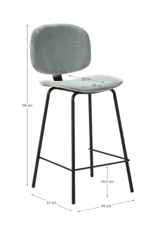 2 tabourets - 44 x 98 x 51 cm