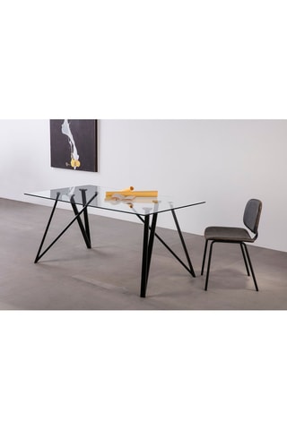 Table à manger en verre - 160 x 75 x 90 cm