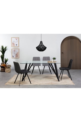 Table à manger en verre - 160 x 75 x 90 cm