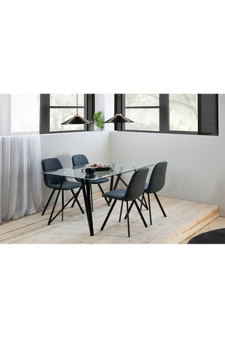 Table à manger en verre - 160 x 75 x 90 cm