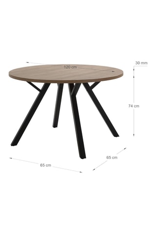 Table à manger - 120 x 74 x 120 cm