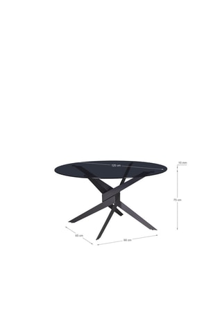 Table à manger en verre - 120 x 76 x 120 cm