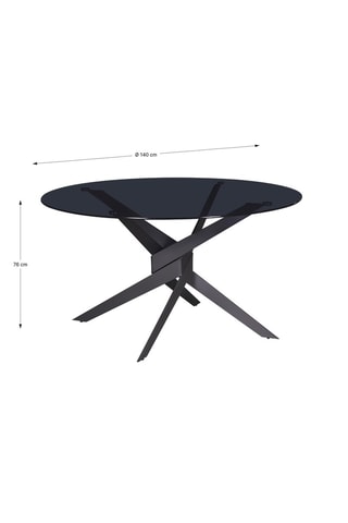 Table à manger en verre - 120 x 76 x 120 cm