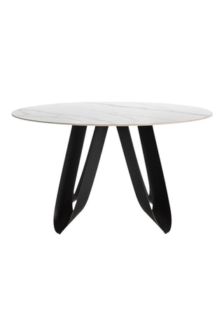 Table à manger en céramique - 135 x 76 x 135 cm