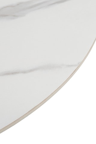 Table à manger en céramique - 135 x 76 x 135 cm