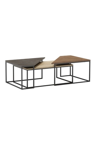 3 tables gigognes - 110 x 42 x 70 cm / 96 x 41,8 x 60 cm
