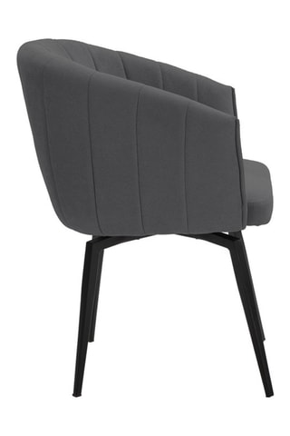 Fauteuil pivotant - Gris foncé - En faux suède