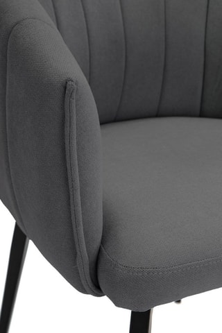 Fauteuil pivotant - Gris foncé - En faux suède
