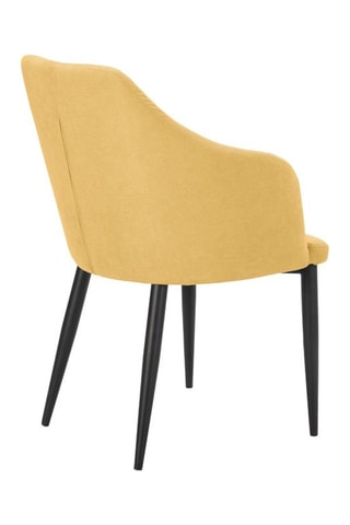 2 fauteuils - Jaune - Revêtement faux suède