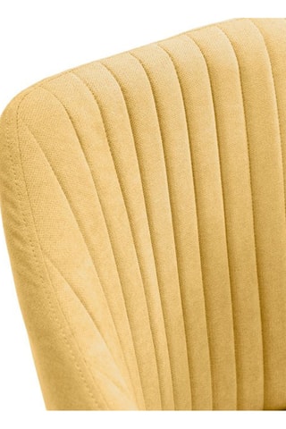 2 fauteuils - Jaune - Revêtement faux suède