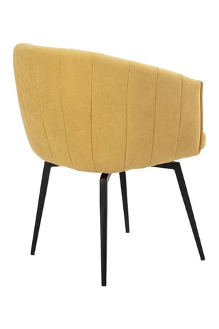 Fauteuil pivotant - Moutarde - En faux suède