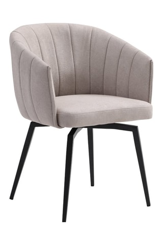 Fauteuil pivotant - Taupe - En faux suède