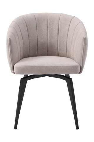Fauteuil pivotant - Taupe - En faux suède