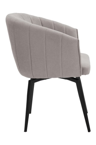 Fauteuil pivotant - Taupe - En faux suède