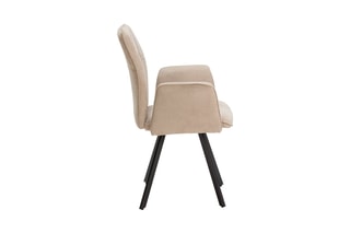 2 fauteuils - Beige - En tissu gaufré doux