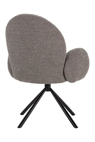 Fauteuil Pivotant - Gris - En tissu bouclé