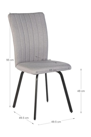 4 chaises - 45,5 x 95,5 x 57 cm